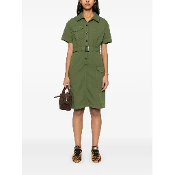 Woolrich Button Detailed Belted Dress