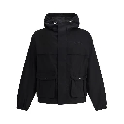 Black Cotton Shell Jacket