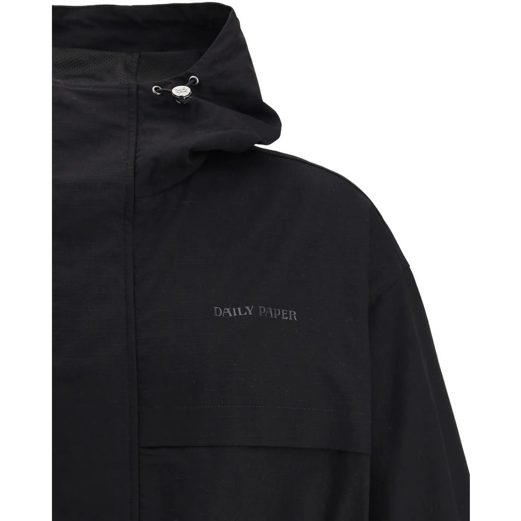 Black Cotton Shell Jacket