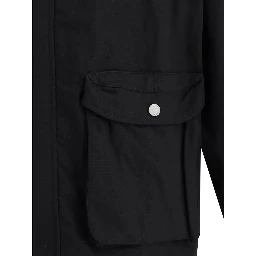 Black Cotton Shell Jacket