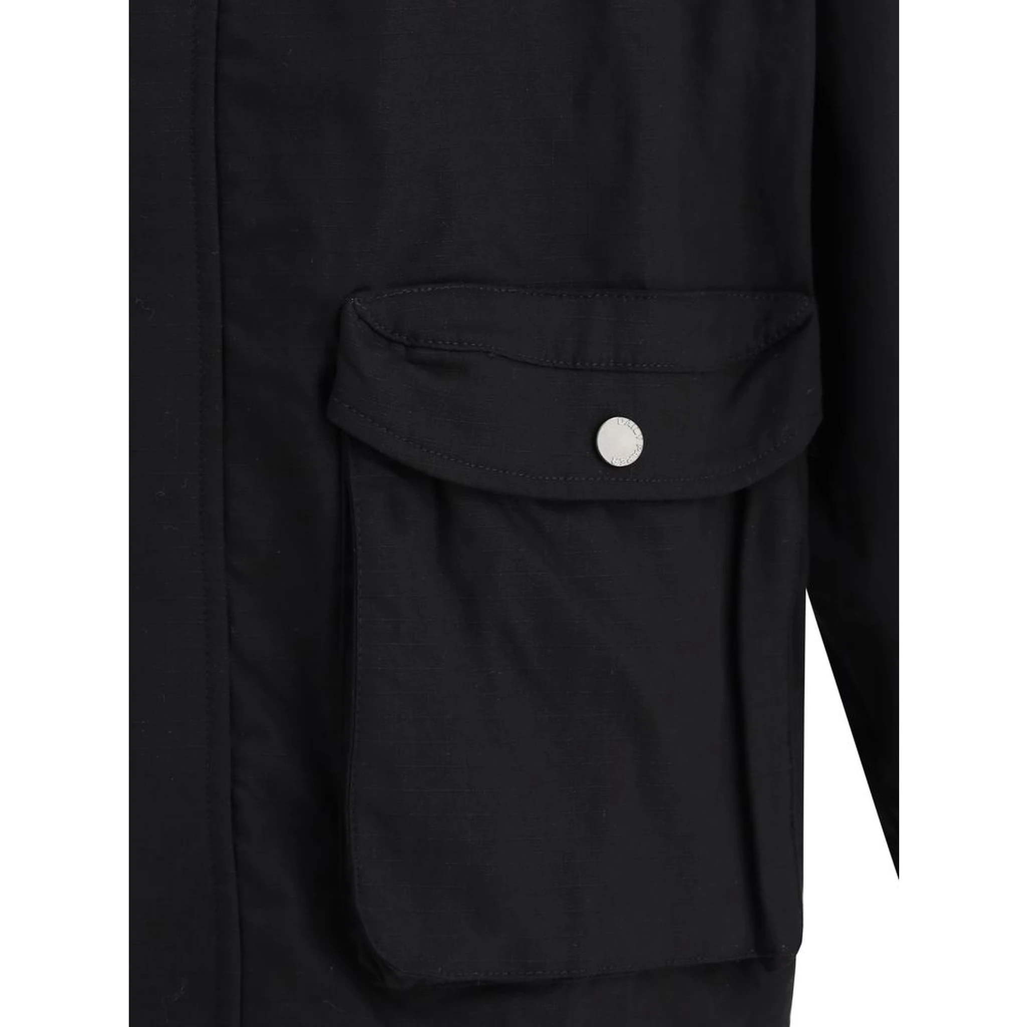 Black Cotton Shell Jacket