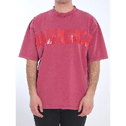 Tape Type T-shirt In Pink