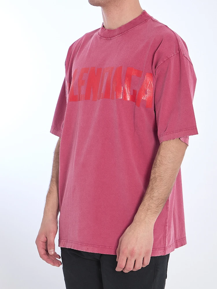 Tape Type T-shirt In Pink alternative
