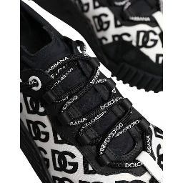 Black Logo Lace Up Low Top NS1 Sneakers Shoes