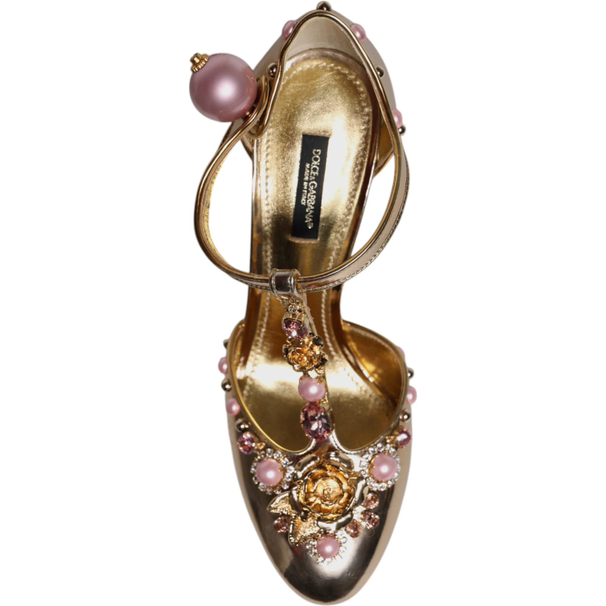 Gold Embellished Vally Heels Sandals Shoes