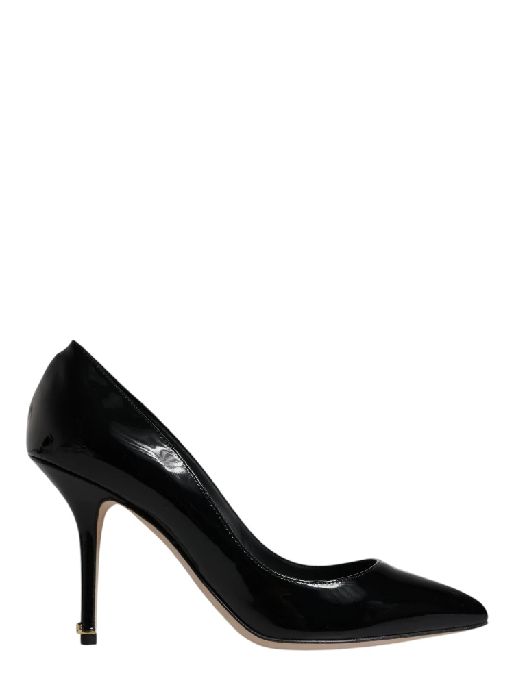 Black Patent Leather High Heels Pumps Shoes