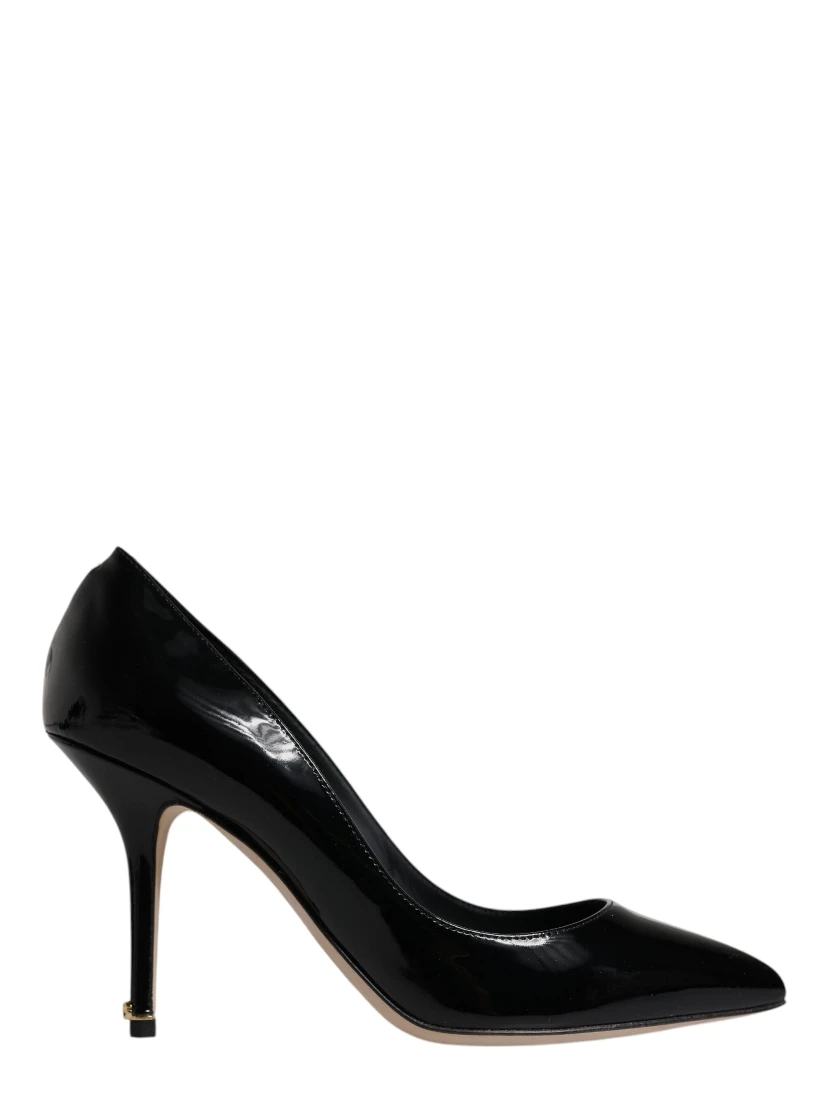 Black Patent Leather High Heels Pumps Shoes