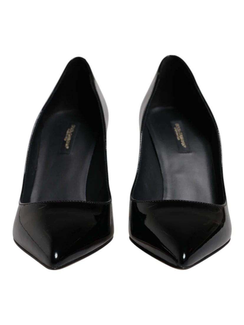 Black Patent Leather High Heels Pumps Shoes