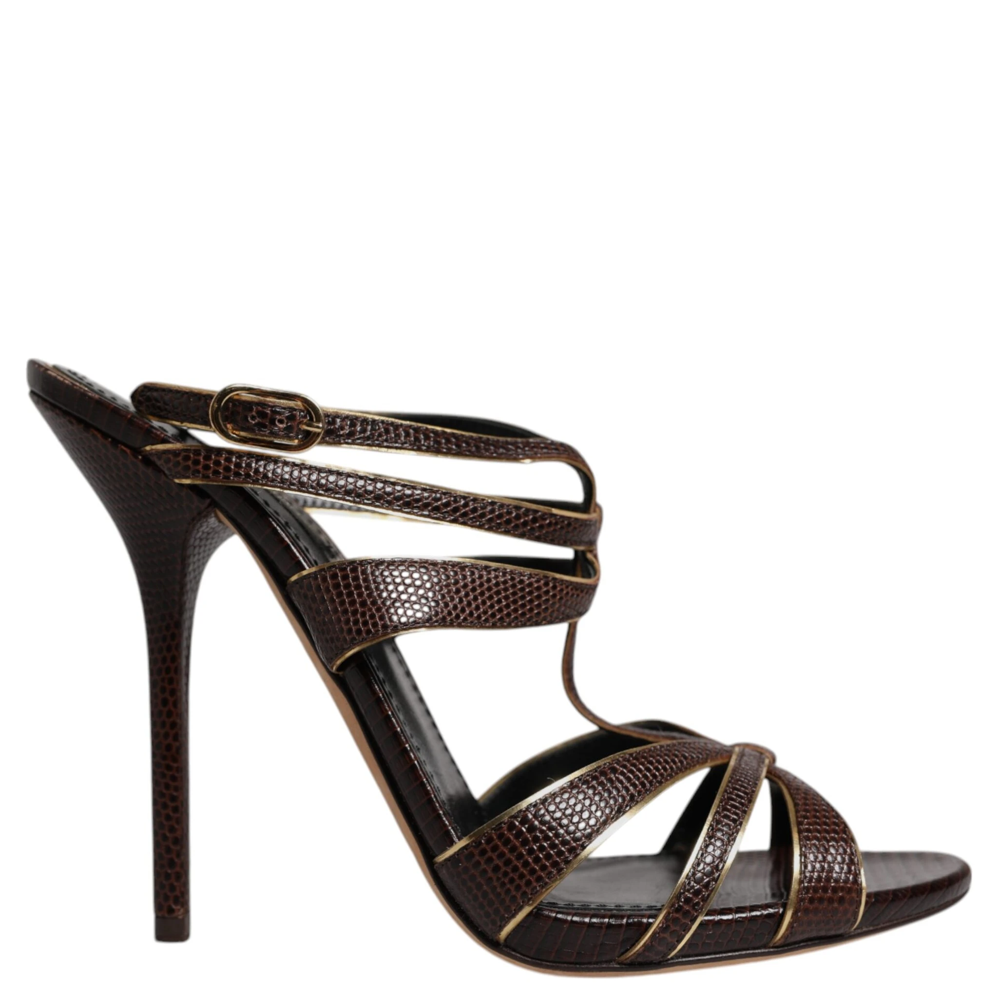 Bordeaux Ankle Strap Heels Sandals Shoes