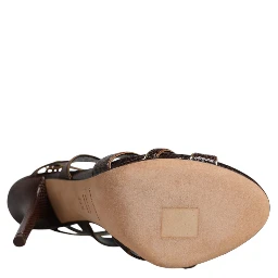 Bordeaux Ankle Strap Heels Sandals Shoes