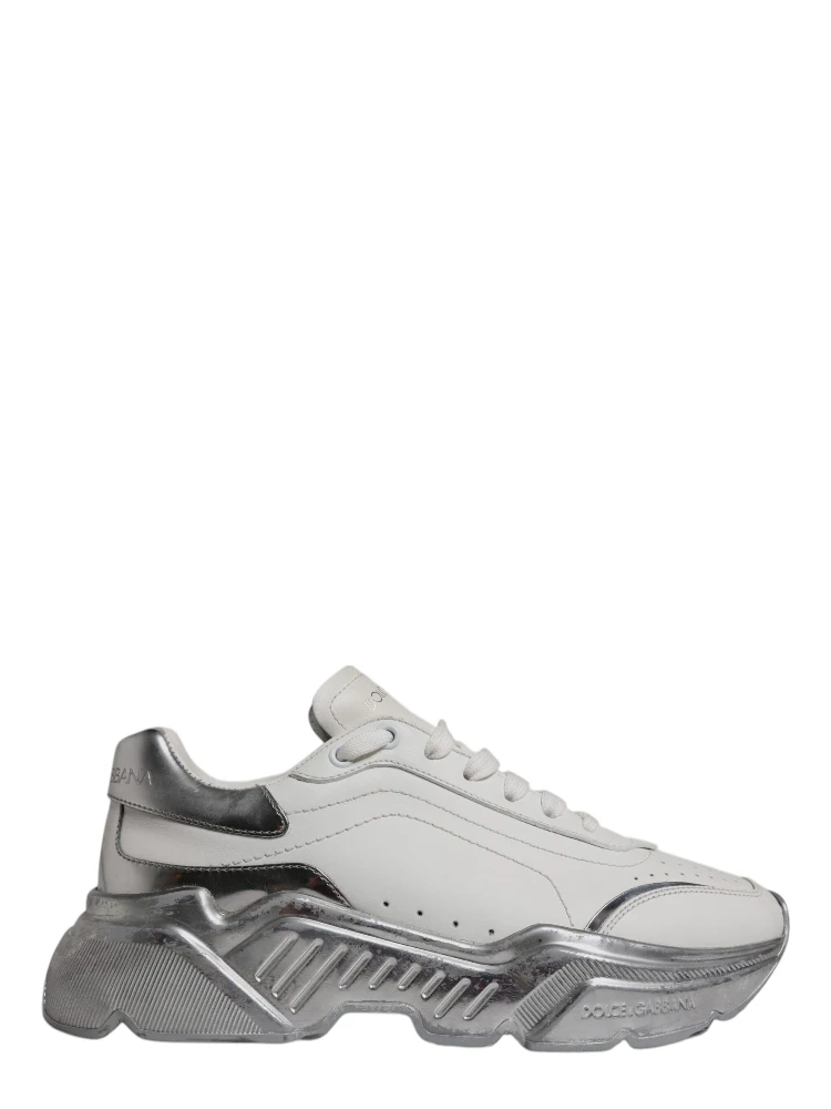 White Silver Daymaster Low Top Sneaker Shoes