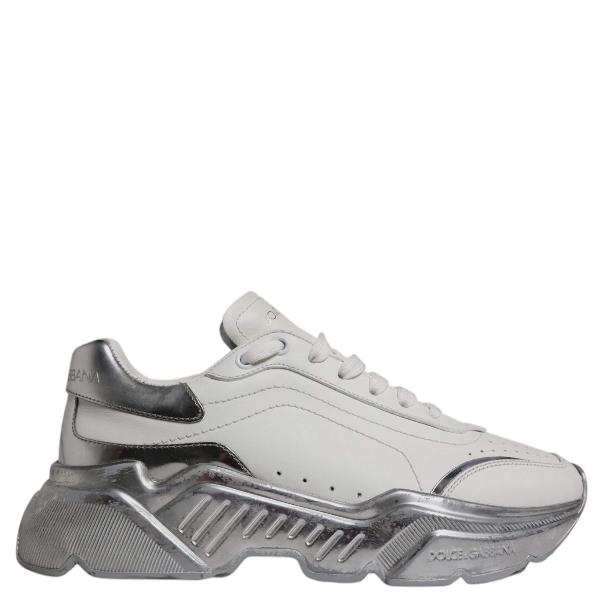 White Silver Daymaster Low Top Sneaker Shoes