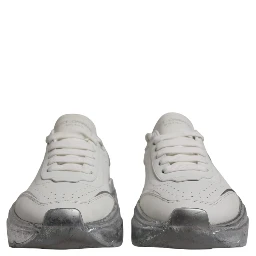 White Silver Daymaster Low Top Sneaker Shoes