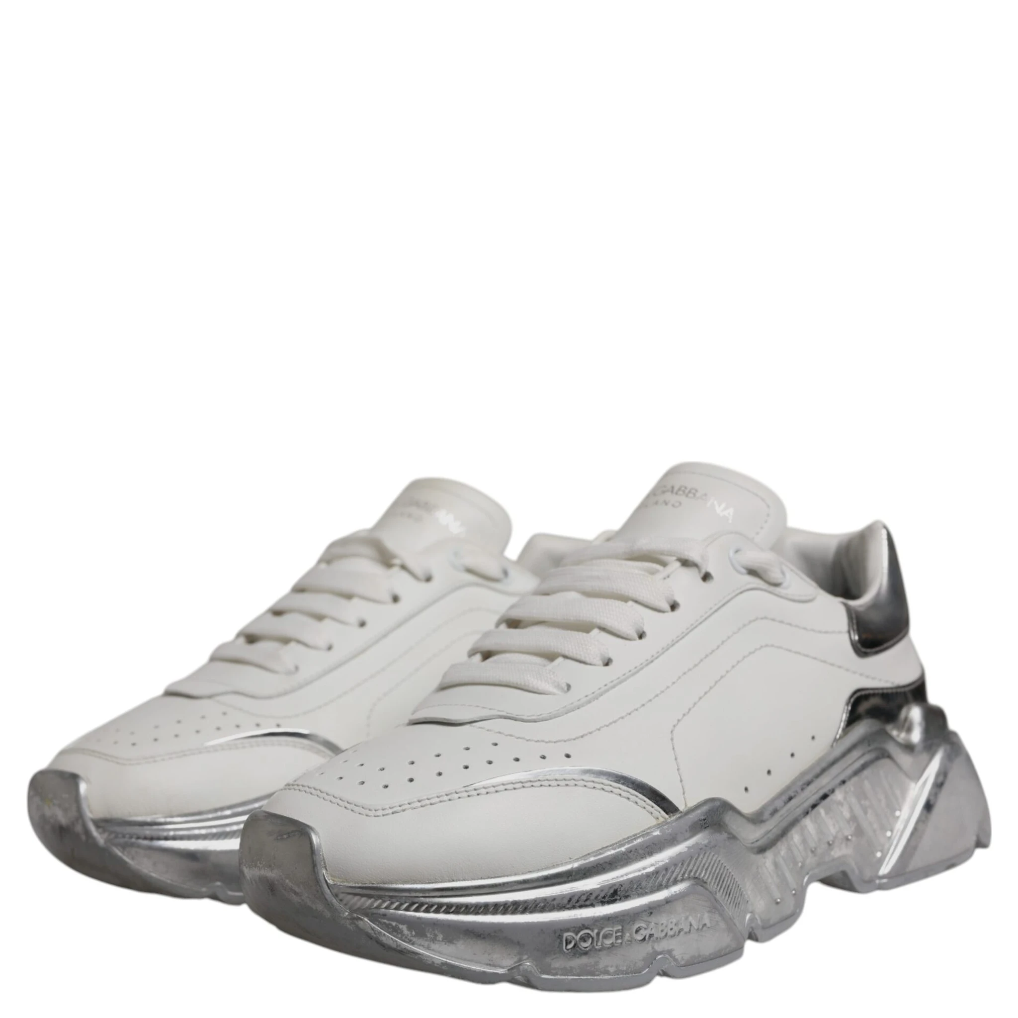 White Silver Daymaster Low Top Sneaker Shoes