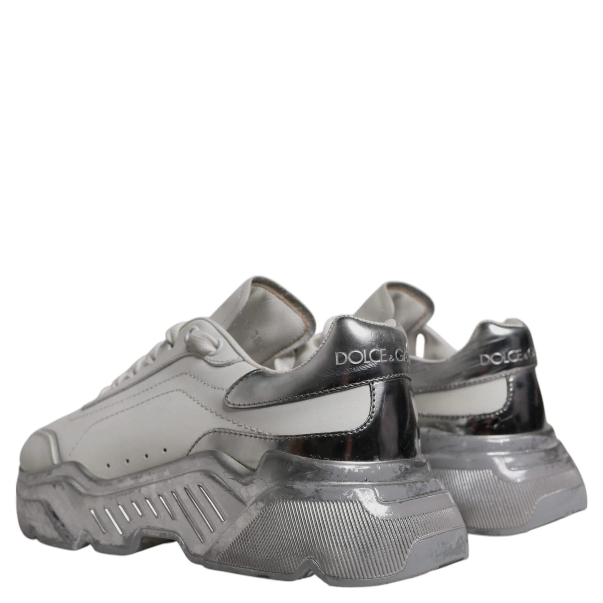 White Silver Daymaster Low Top Sneaker Shoes