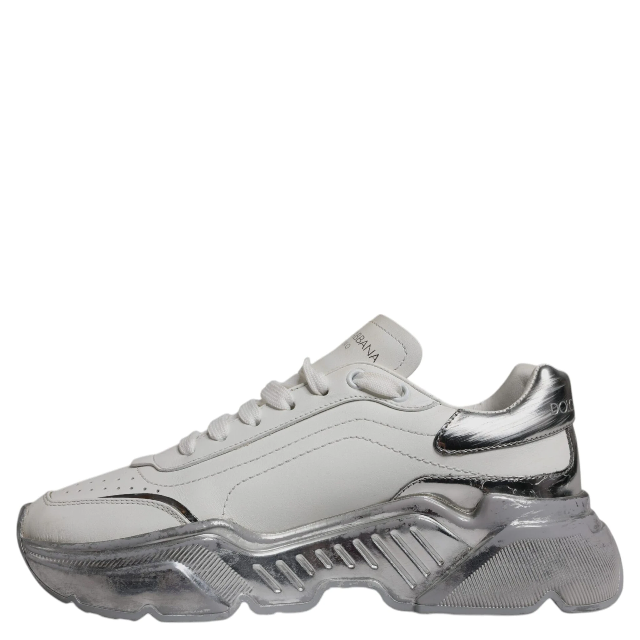 White Silver Daymaster Low Top Sneaker Shoes
