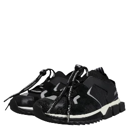 Black Mesh Sorrento Trekking Sneakers Shoes