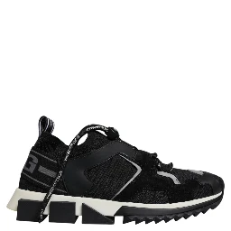 Black Mesh Sorrento Trekking Sneakers Shoes