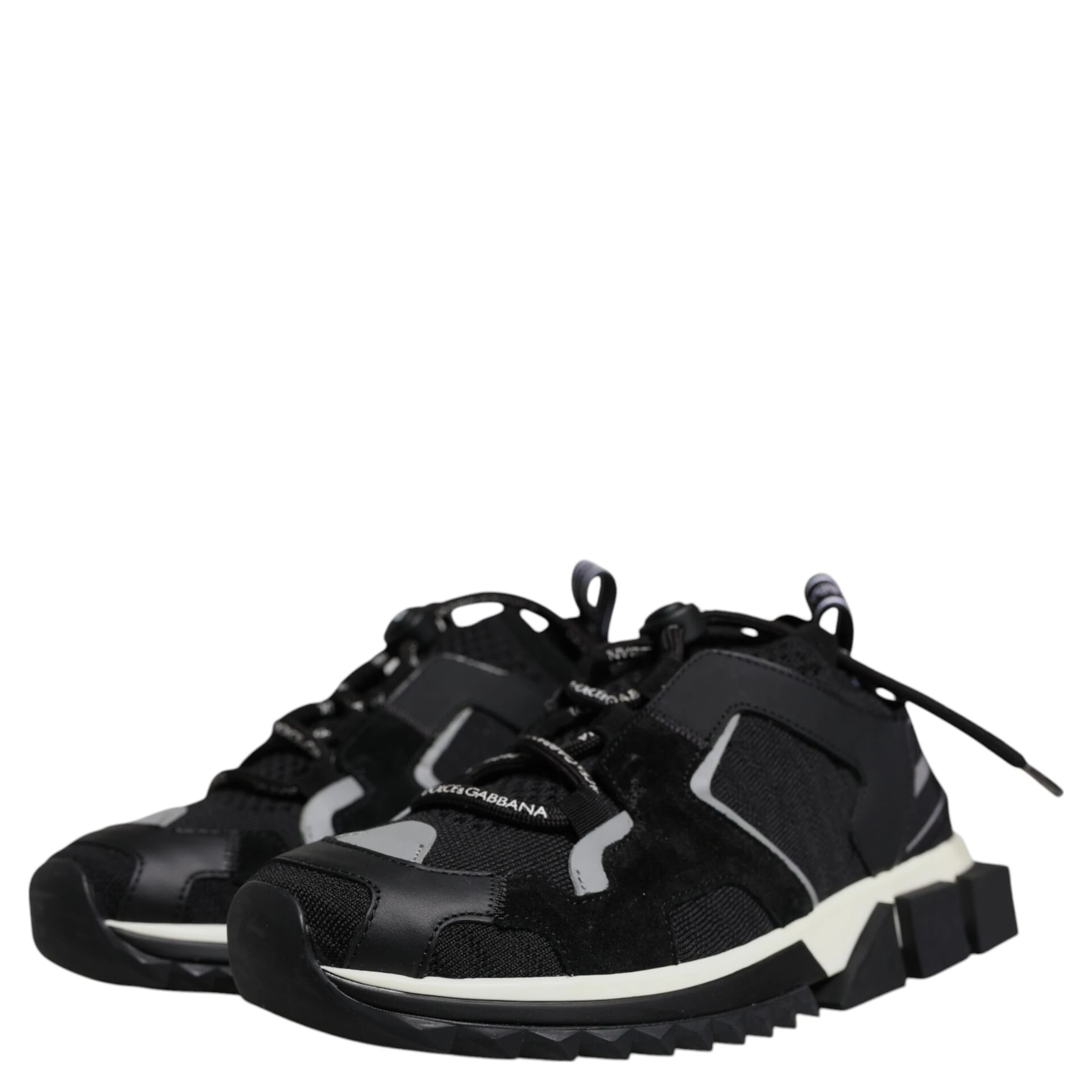 Black Mesh Sorrento Trekking Sneakers Shoes