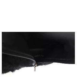 Black Xiangao Lamb Fur Leather Boots Shoes