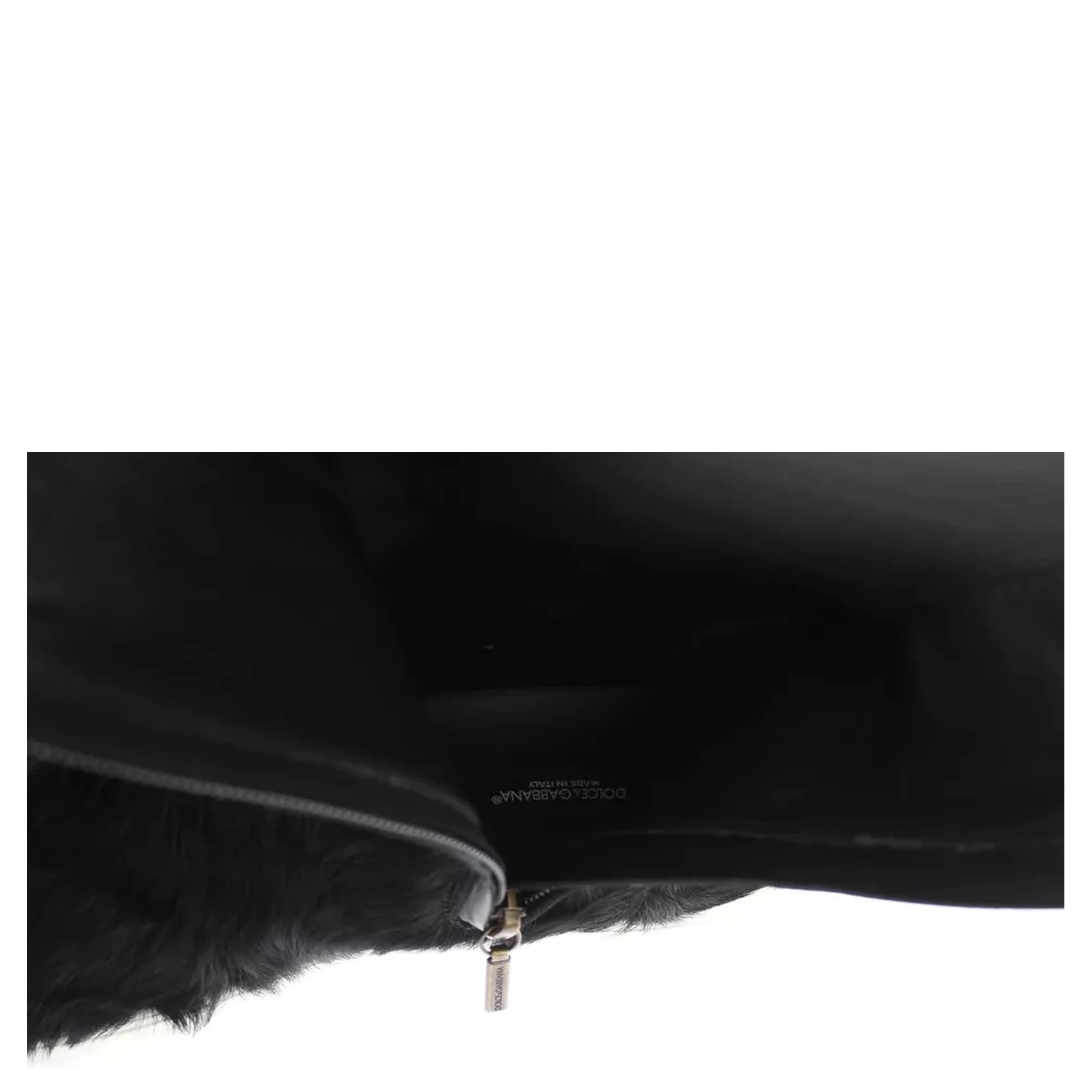 Black Xiangao Lamb Fur Leather Boots Shoes