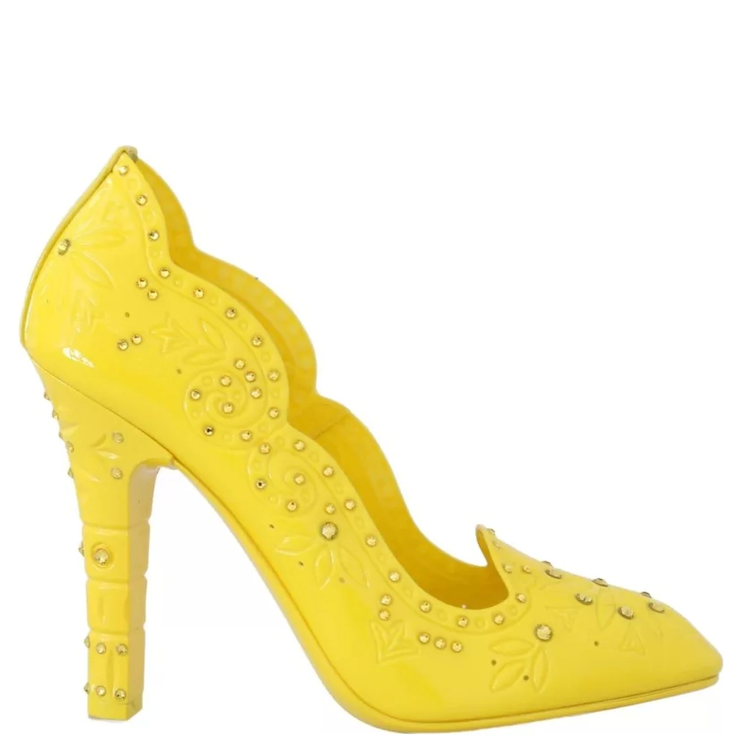 Yellow Crystal Heels CINDERELLA Shoes