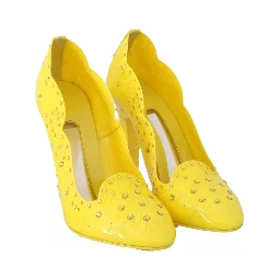 Yellow Crystal Heels CINDERELLA Shoes