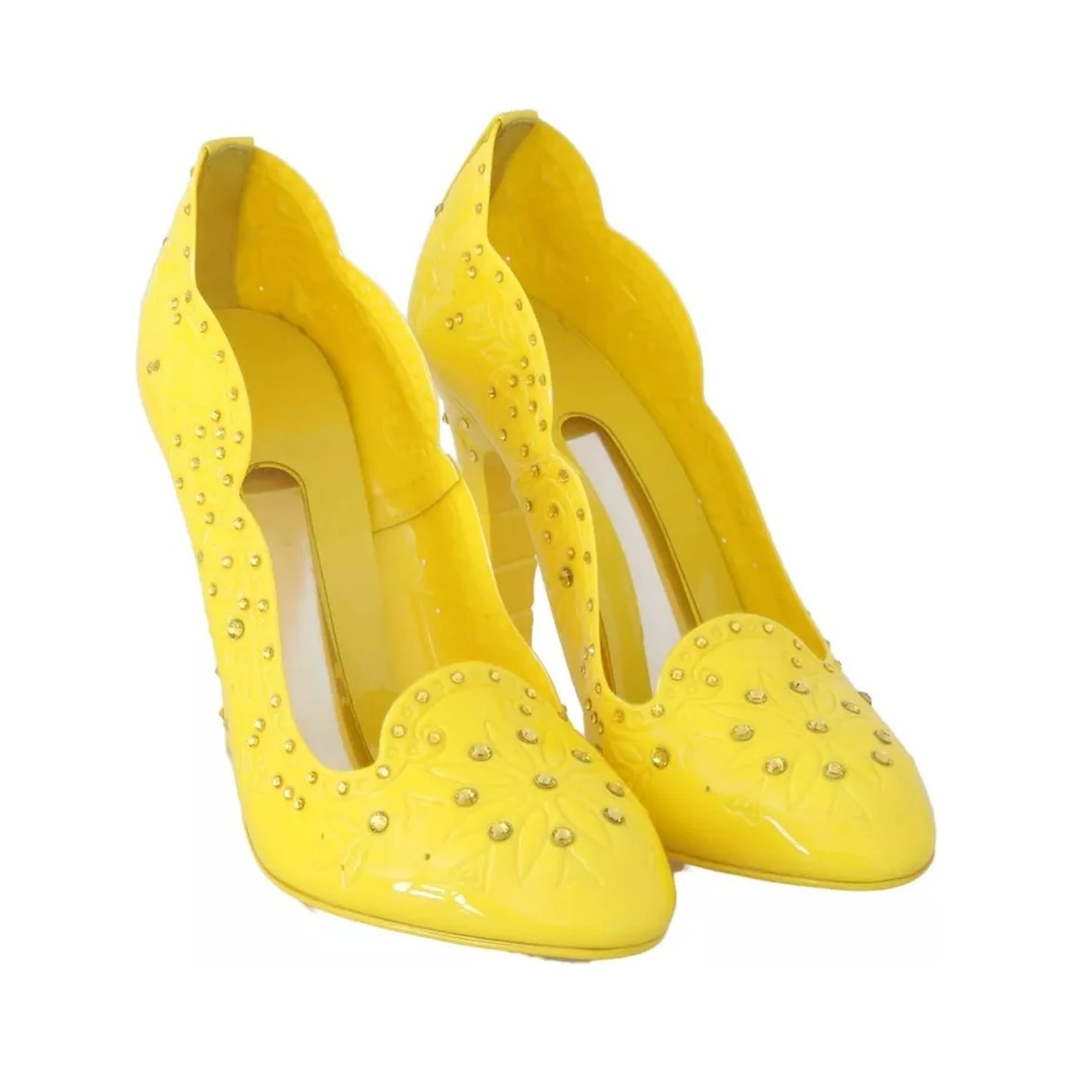 Yellow Crystal Heels CINDERELLA Shoes