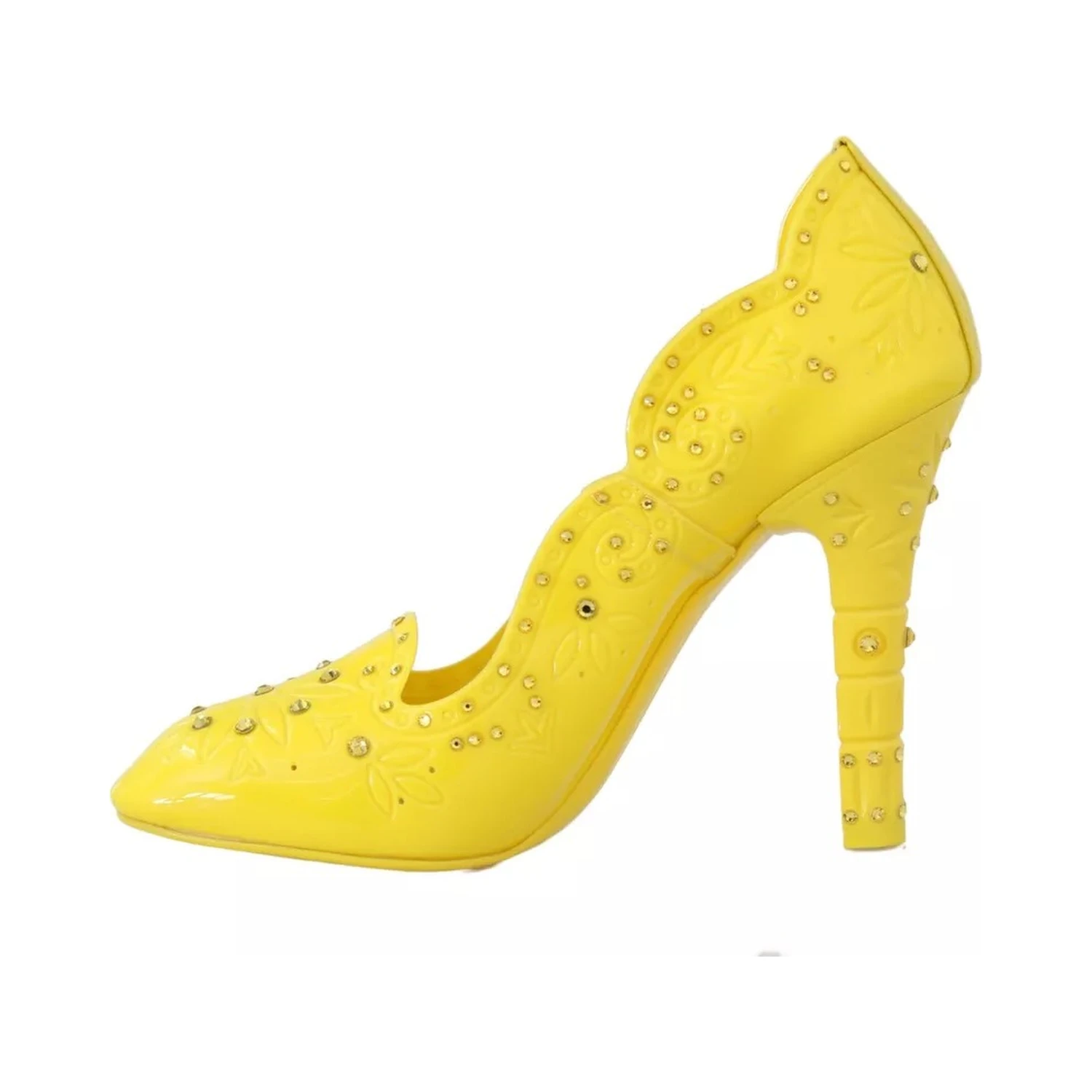 Yellow Crystal Heels CINDERELLA Shoes
