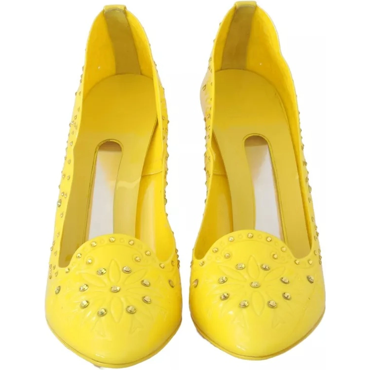 Yellow Crystal Heels CINDERELLA Shoes