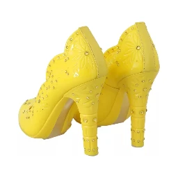 Yellow Crystal Heels CINDERELLA Shoes