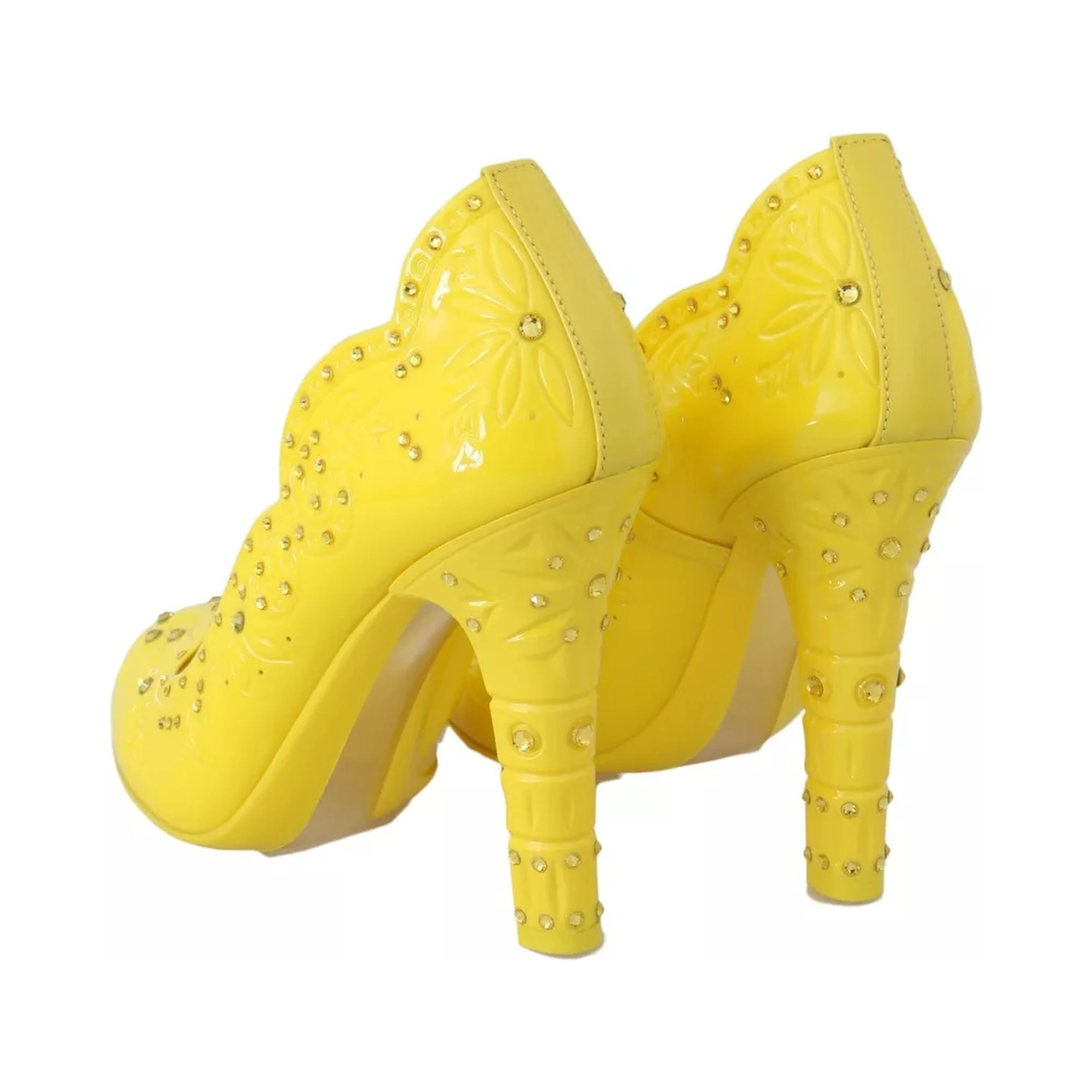 Yellow Crystal Heels CINDERELLA Shoes