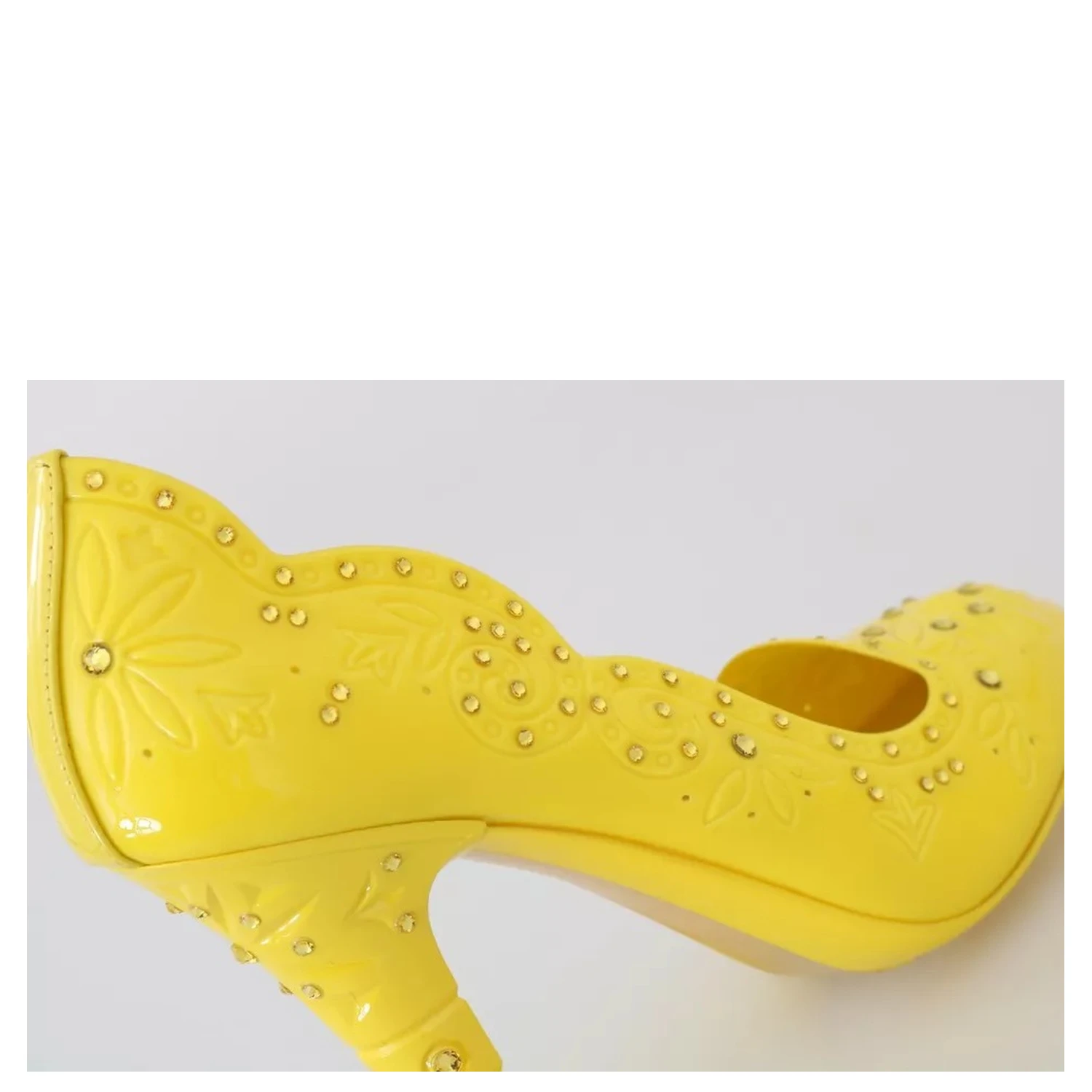 Yellow Crystal Heels CINDERELLA Shoes