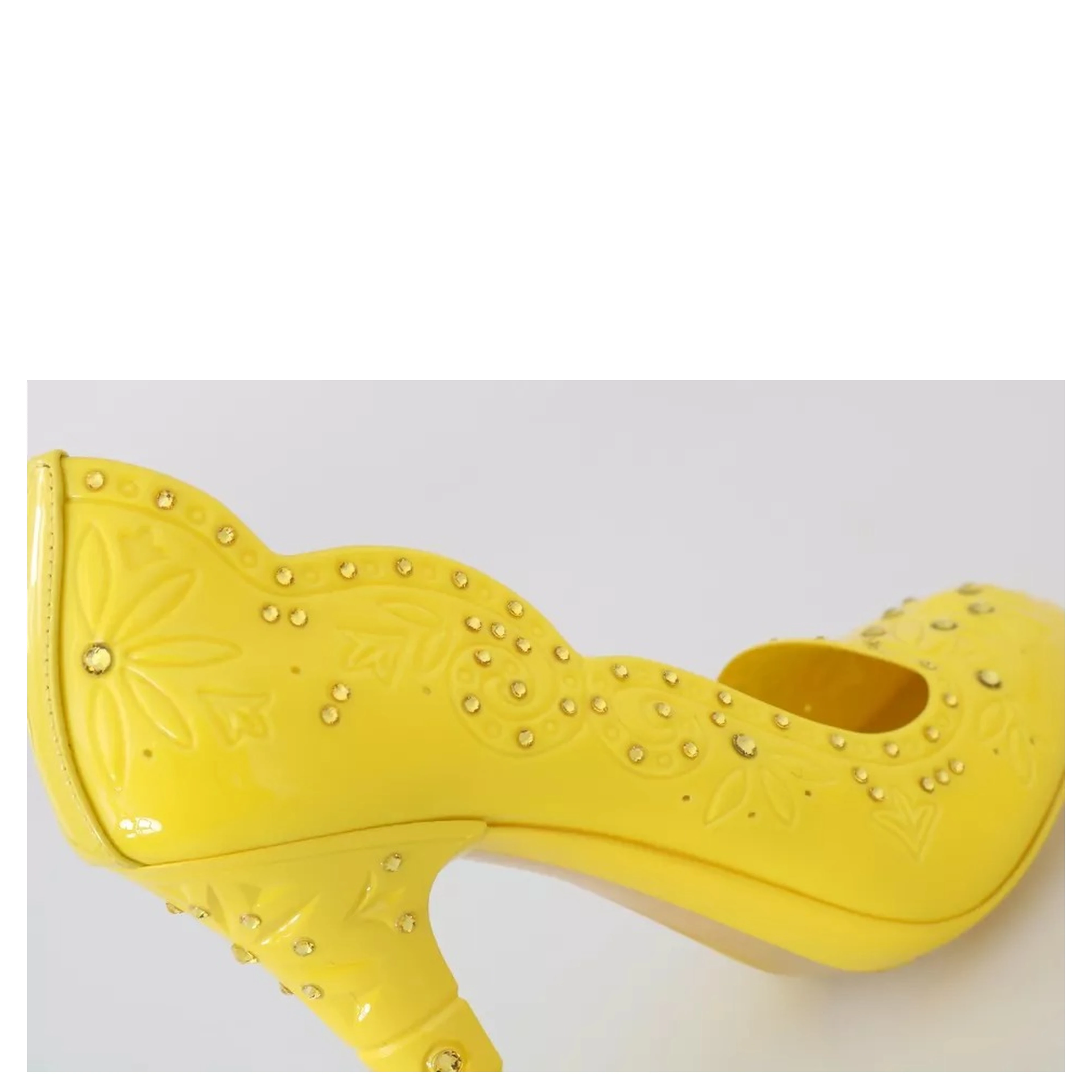 Yellow Crystal Heels CINDERELLA Shoes