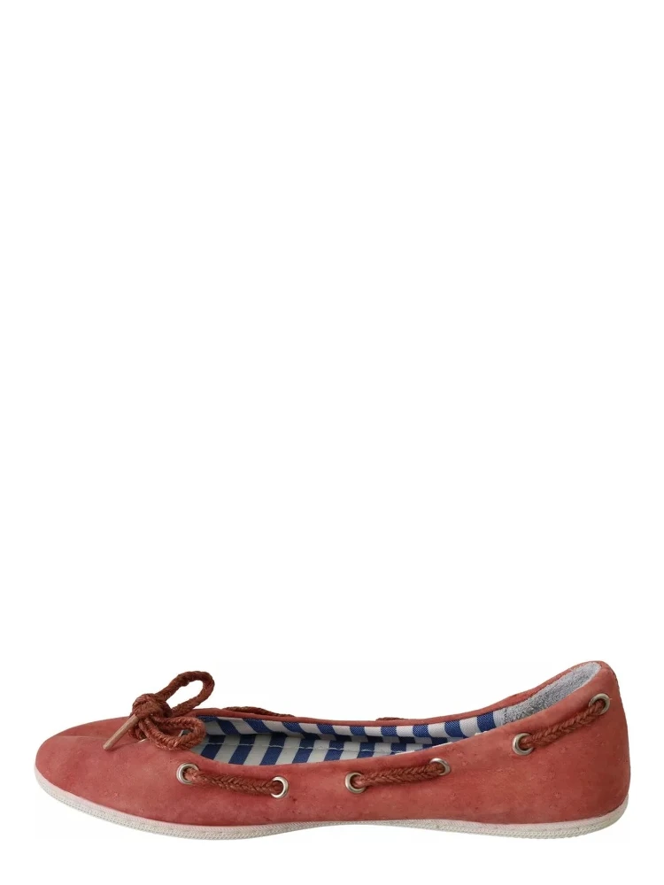 Scarlet Red Blue Stripe Flat Slip-On Shoes alternative
