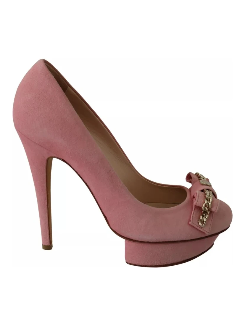 Pink Bow Stiletto Heel Pumps Shoes