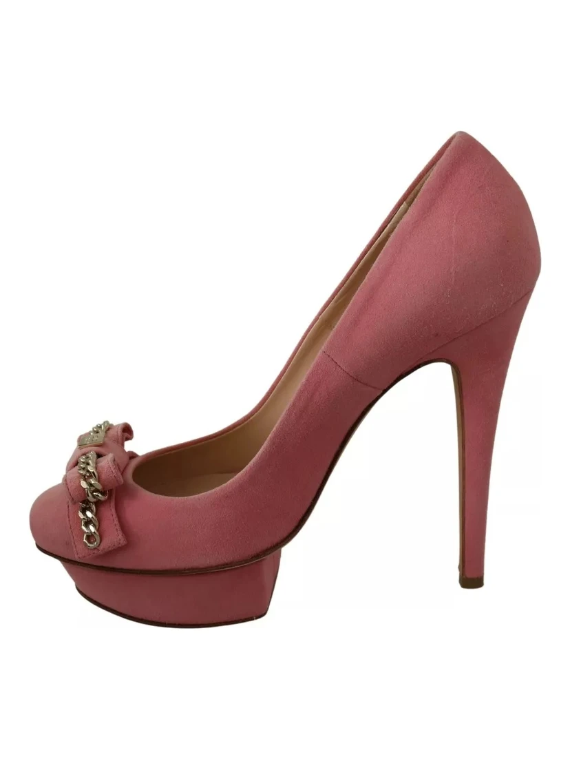 Pink Bow Stiletto Heel Pumps Shoes
