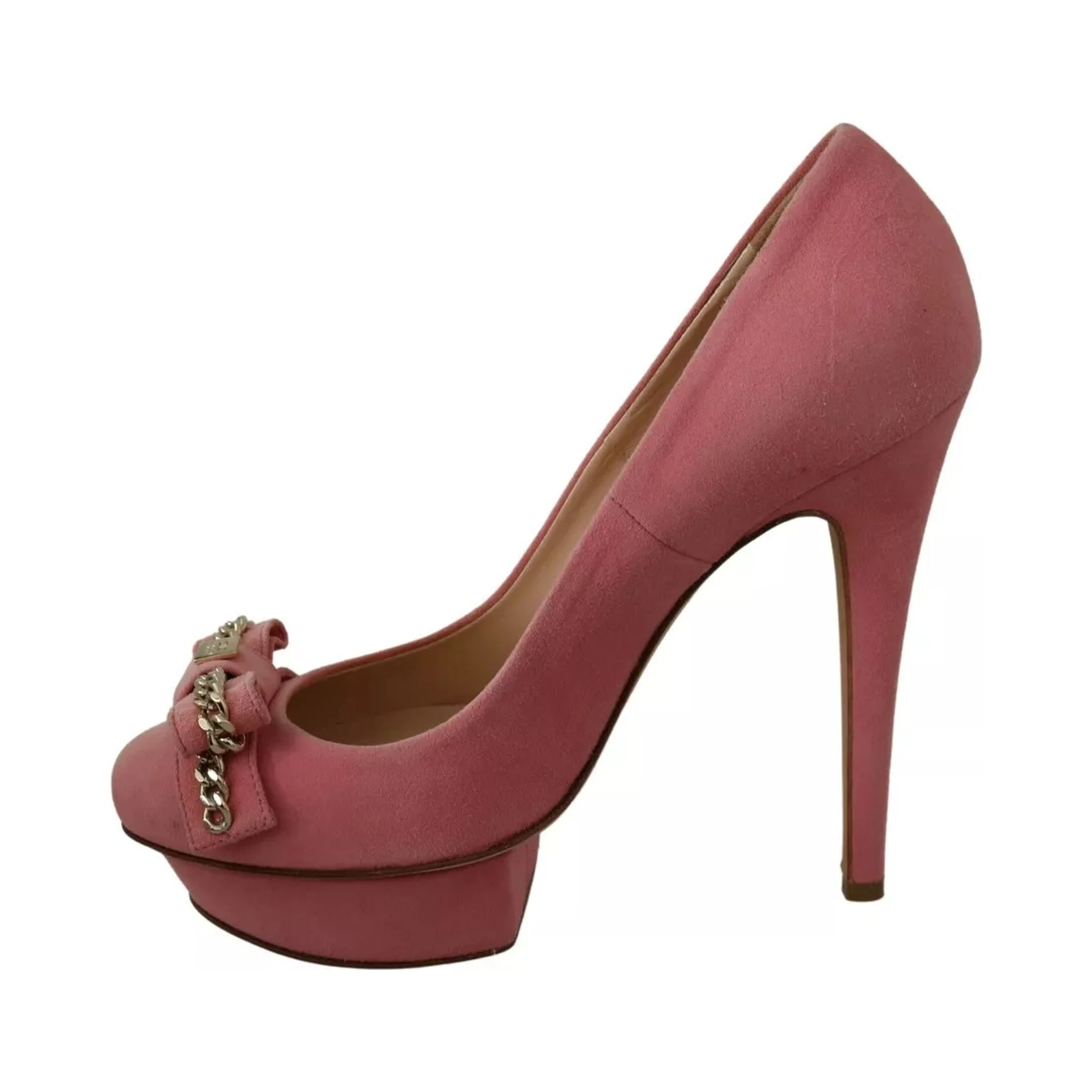 Pink Bow Stiletto Heel Pumps Shoes