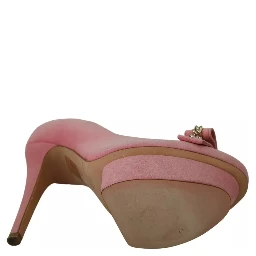 Pink Bow Stiletto Heel Pumps Shoes