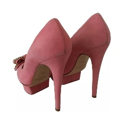 Pink Bow Stiletto Heel Pumps Shoes
