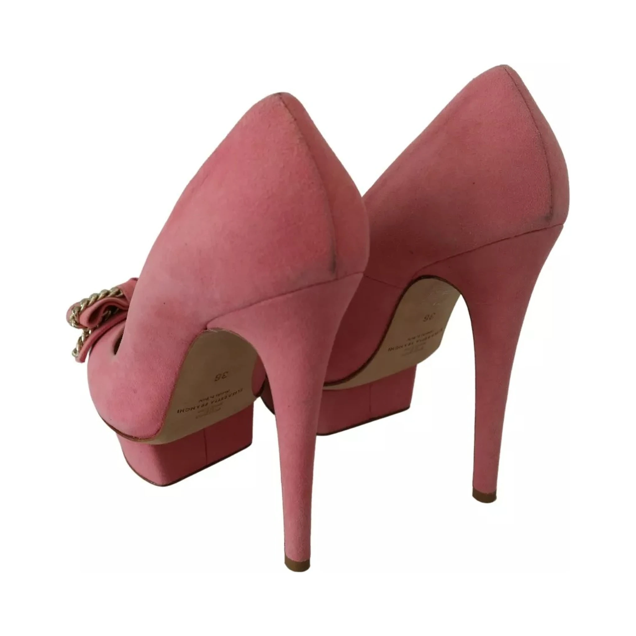 Pink Bow Stiletto Heel Pumps Shoes