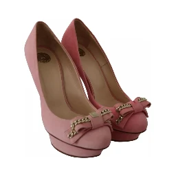 Pink Bow Stiletto Heel Pumps Shoes