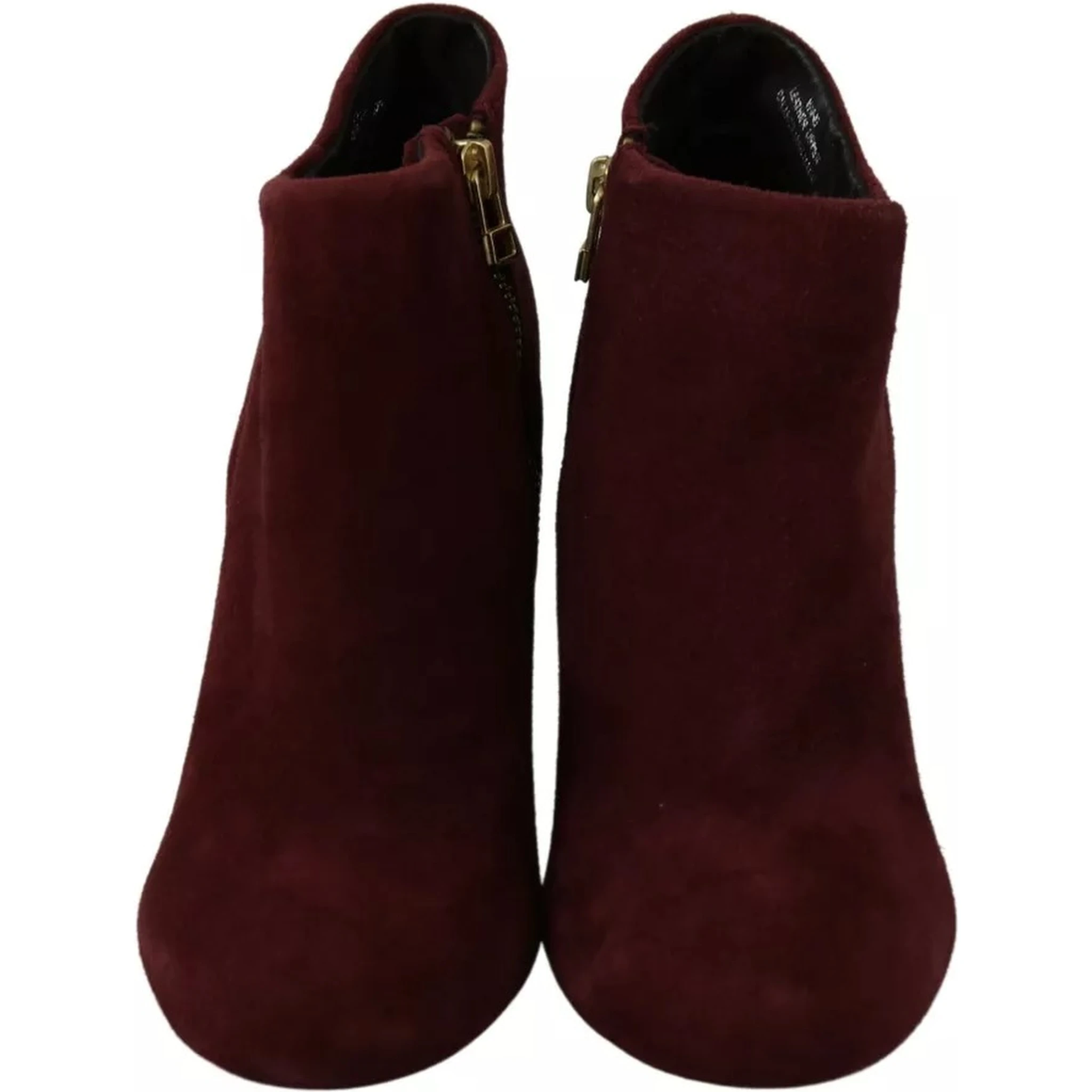 Maroon Blush Velvet Suede Penelope Ankle Boots Shoes