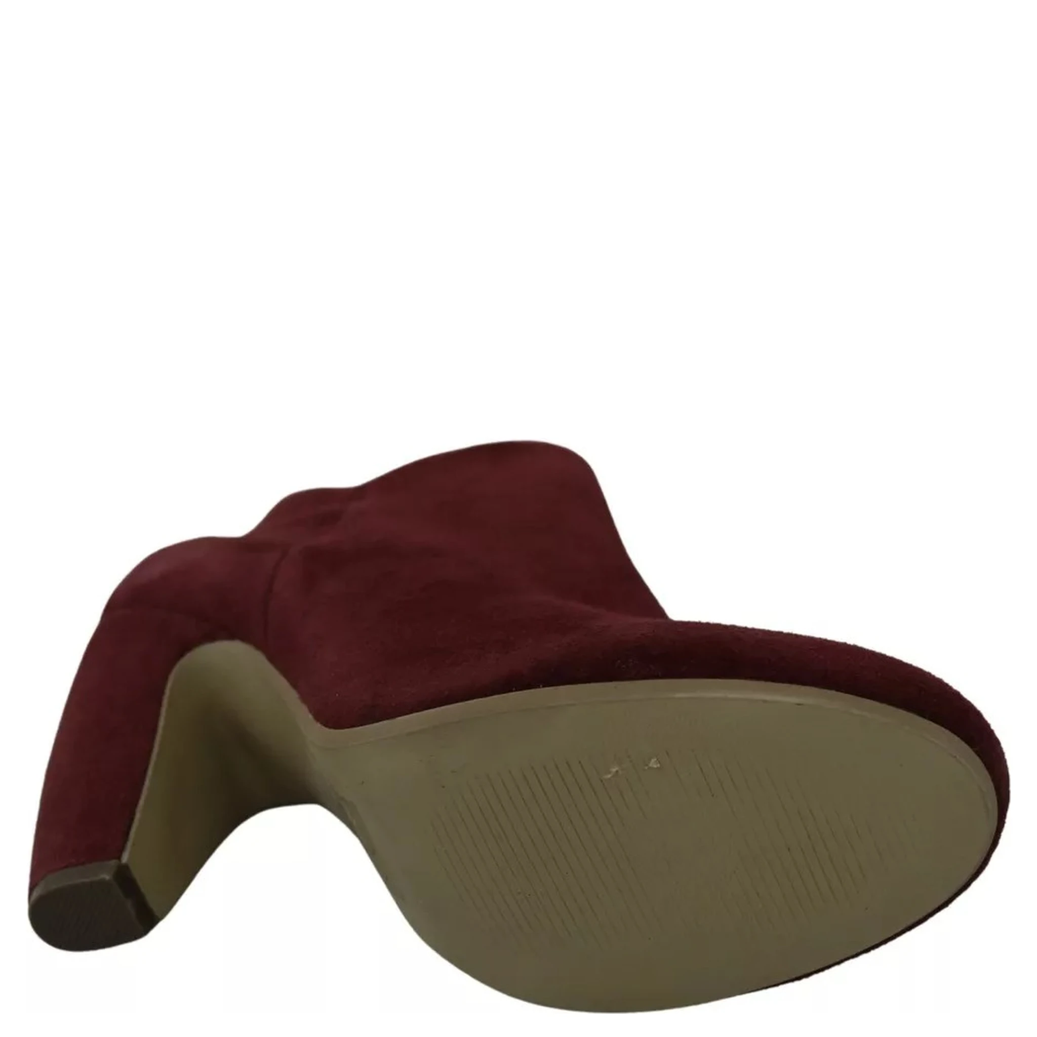 Maroon Blush Velvet Suede Penelope Ankle Boots Shoes