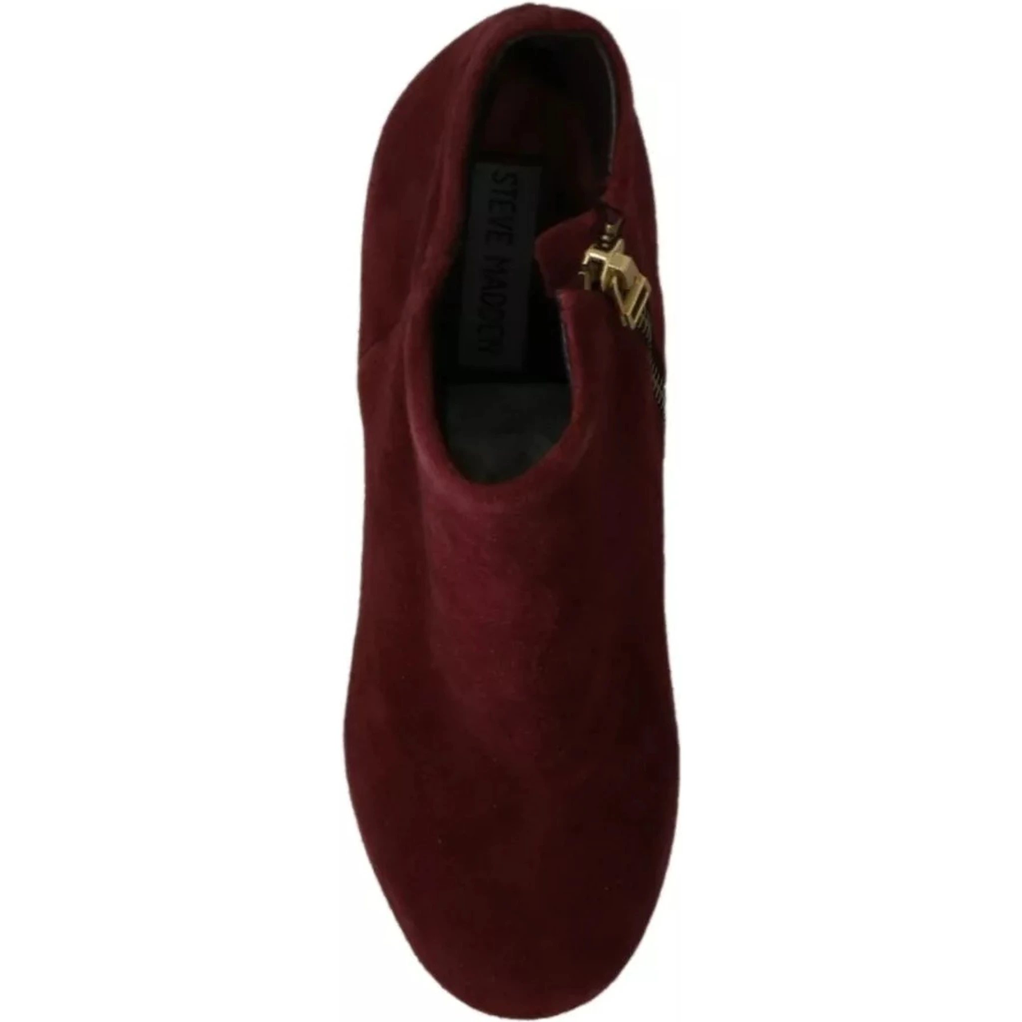 Maroon Blush Velvet Suede Penelope Ankle Boots Shoes