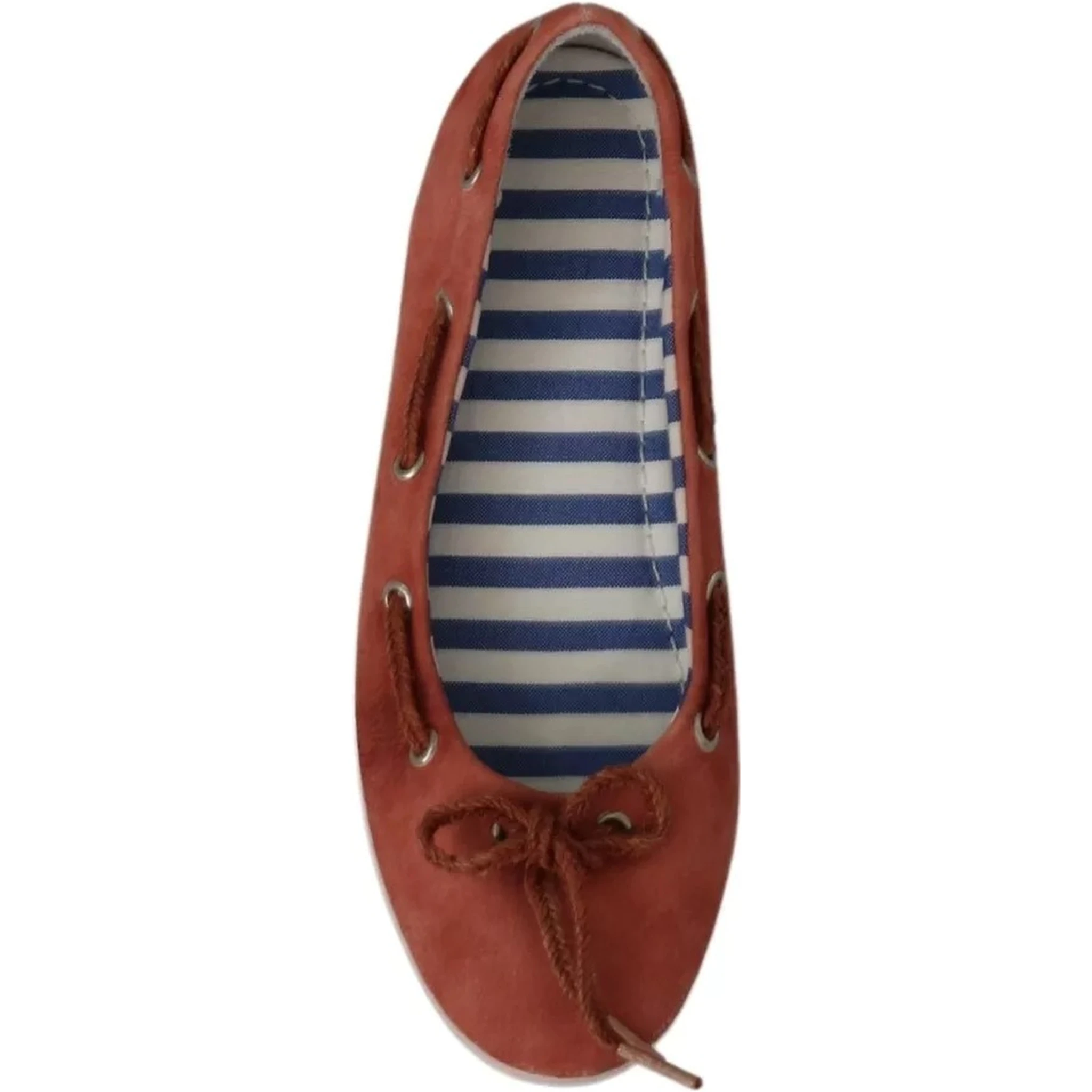 Coral Suede Lace Bow Loafers Ballet Flat Shoes