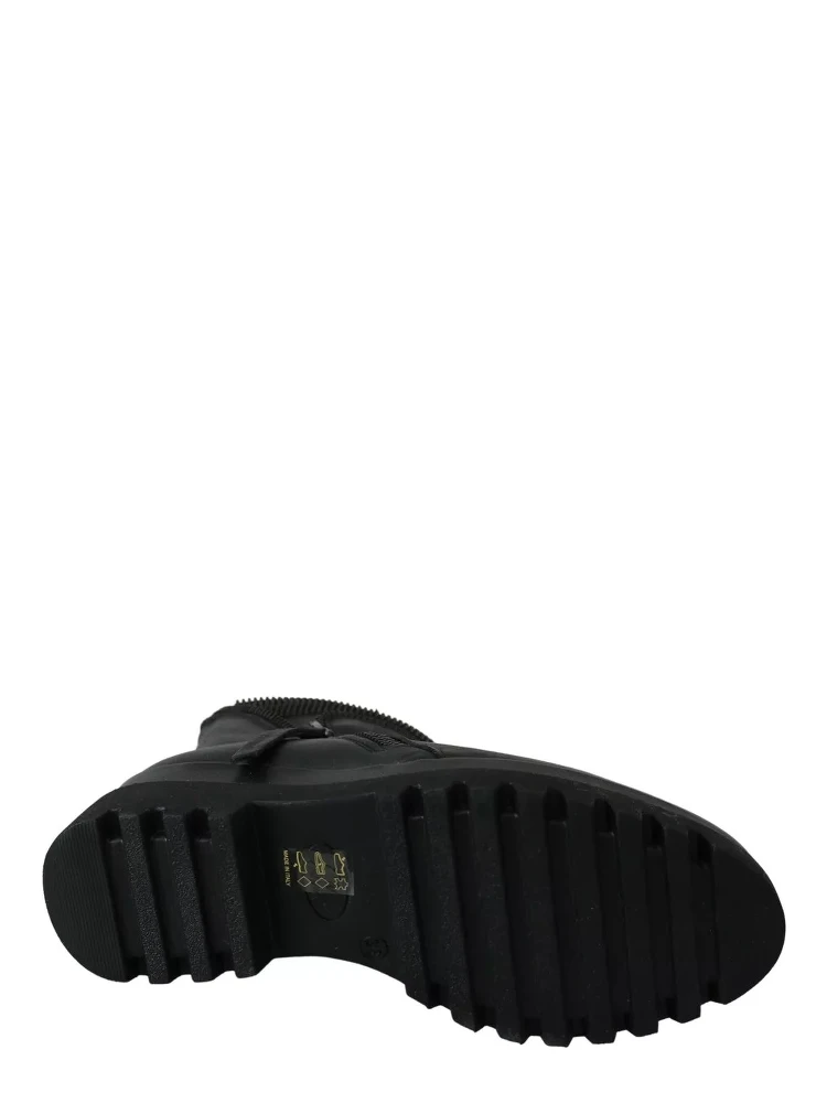 Black Leather Zipper Ankle Boots Shoes alternative