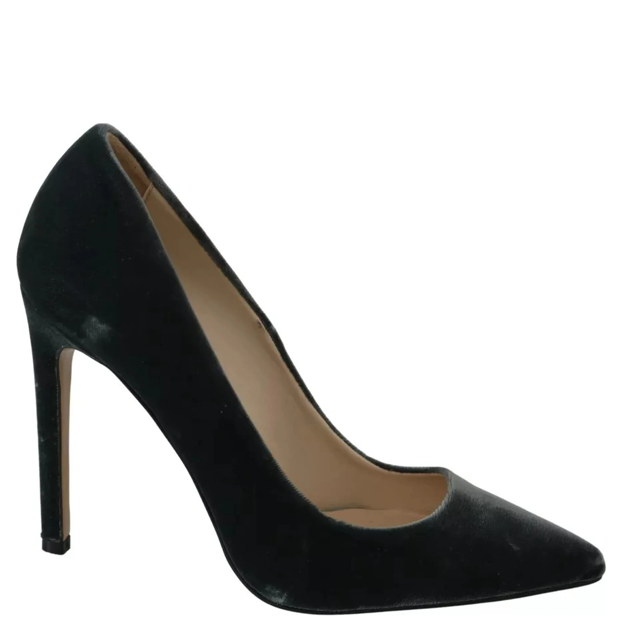 Gray Velvet Dress Stiletto Pumps Shoes