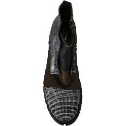 Multicolor Leather Suede Zipper Ankle Boots Shoes