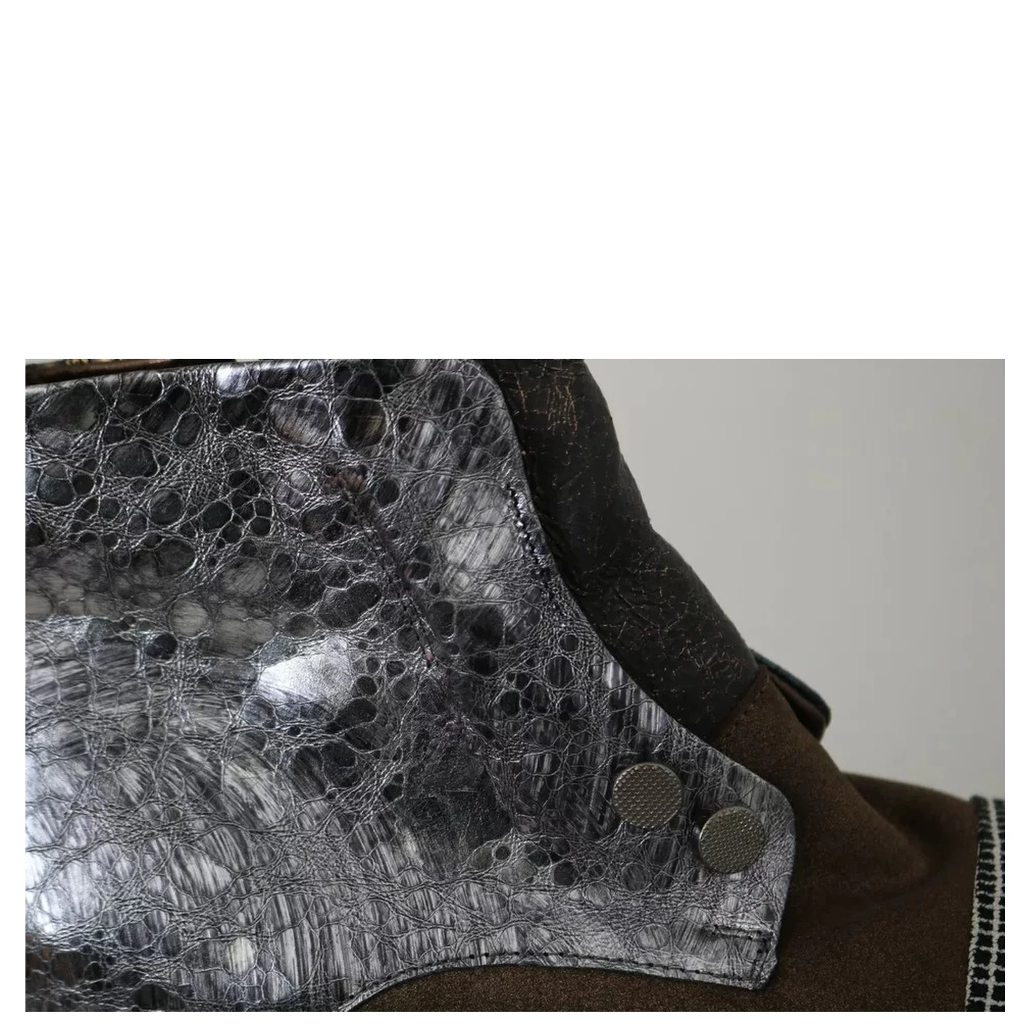 Multicolor Leather Suede Zipper Ankle Boots Shoes